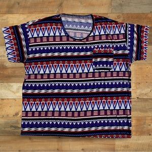 Rainbow Patterned Stripe Pocket Tee Multi One Size